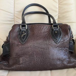 FENDI BAG DE JOUR BROWN DISTRESSED LEATHER HANDBAG